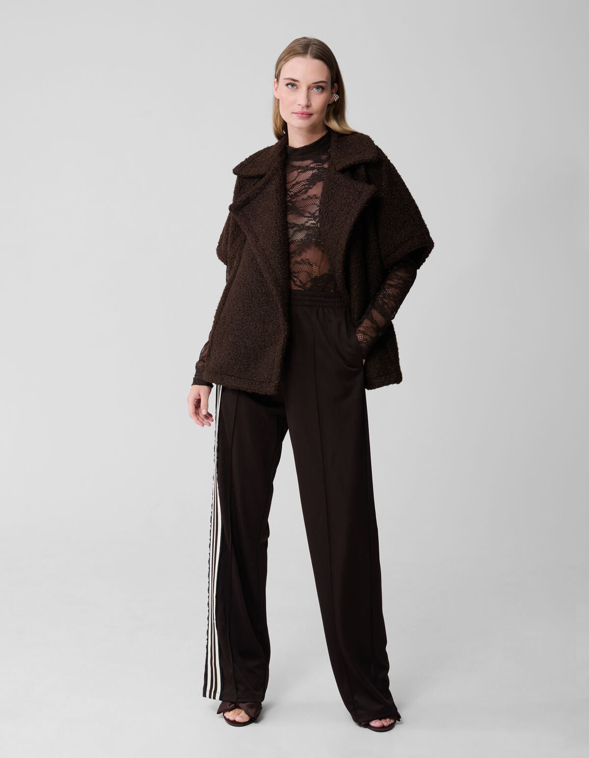 Oversize Teddyweste Dunkelbraun SHOEBY WOMEN