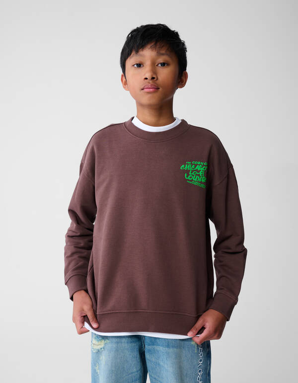 Chicago Artwork Pullover Braun SHOEBY BOYS