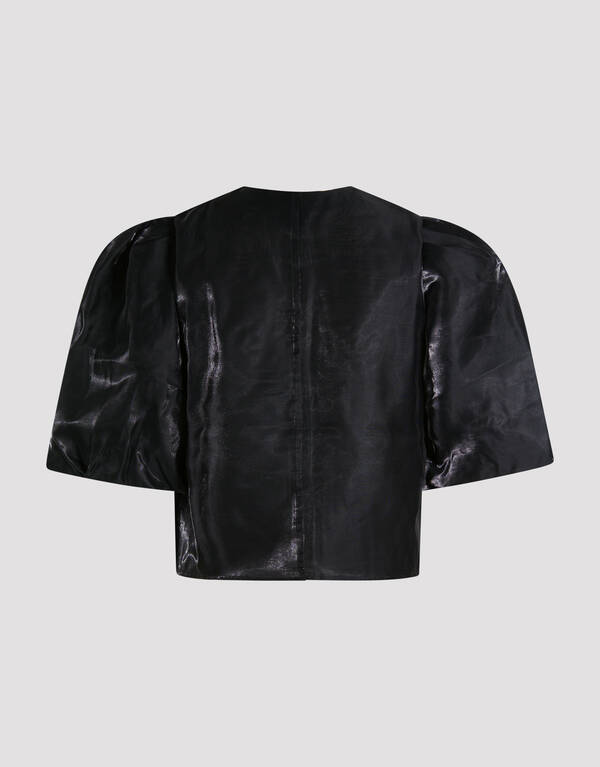 Shiny Puff Bluse Schwarz SHOEBY WOMEN