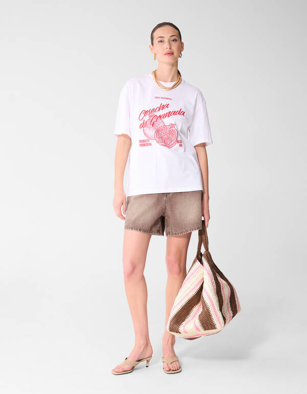 Granada Artwork T-Shirt Wei&szlig; SHOEBY WOMEN
