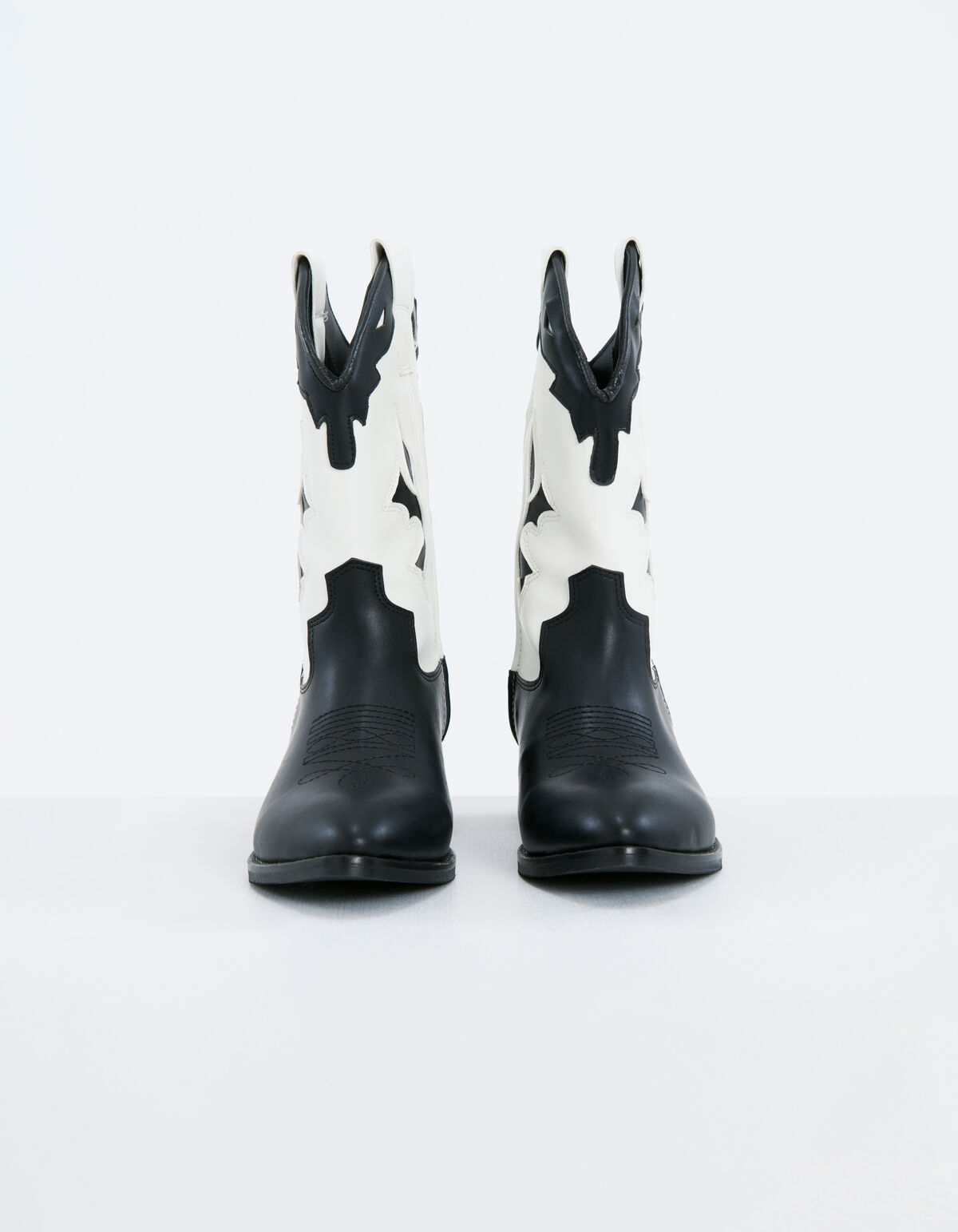 Cowboystiefel Schwarz/Weiß SCHOENEN SHOEBY