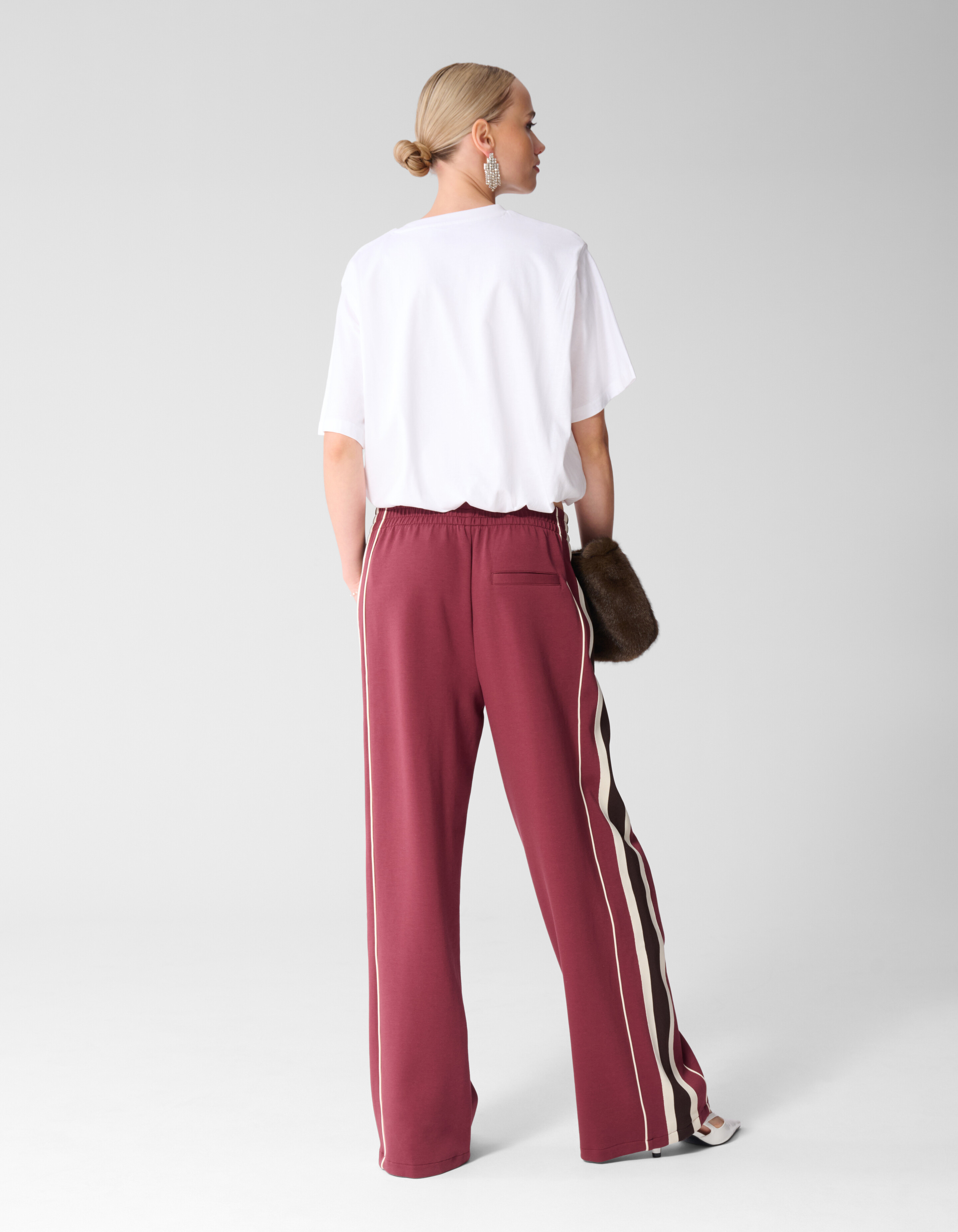 Sportliche Tape-Hose Dunkelrot SHOEBY WOMEN