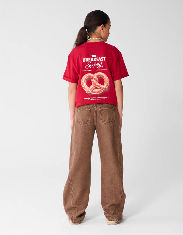 Pretzel Artwork T-shirt Rood SHOEBY GIRLS