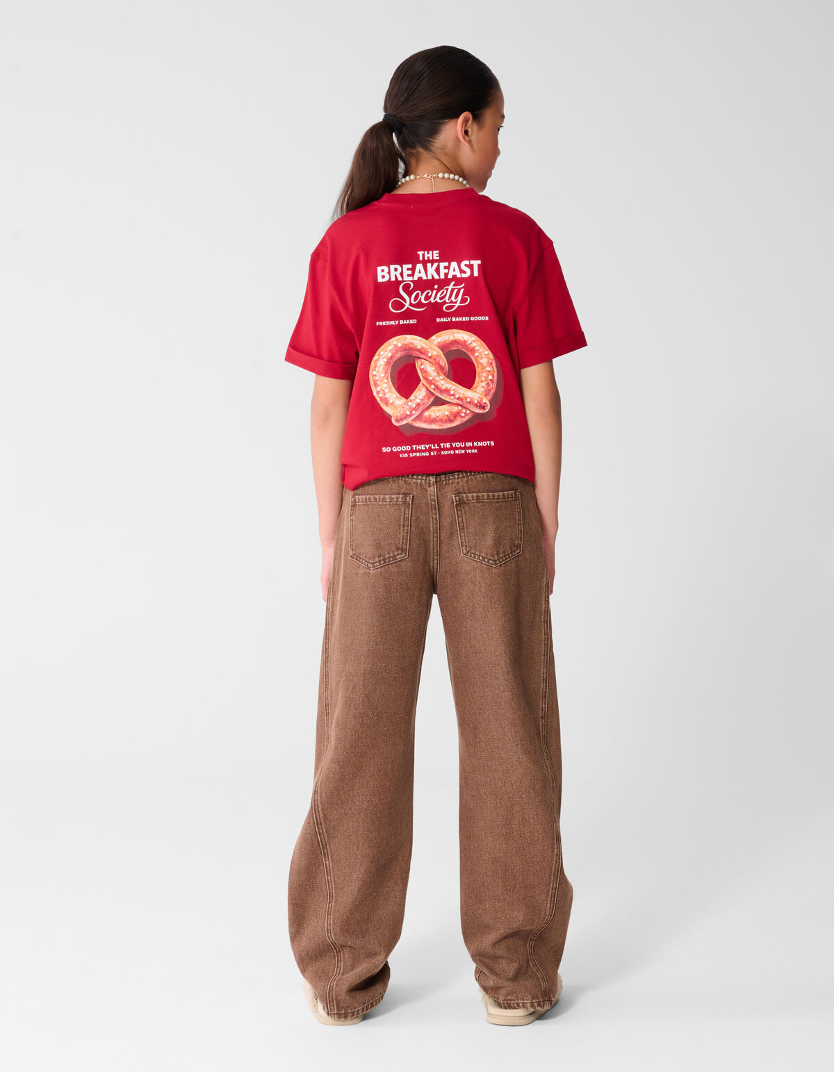 Pretzel Artwork T-shirt Rood SHOEBY GIRLS