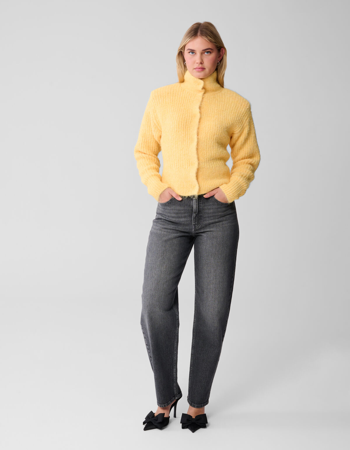 Weste mit gro&szlig;en Schultern, Gelb SHOEBY WOMEN