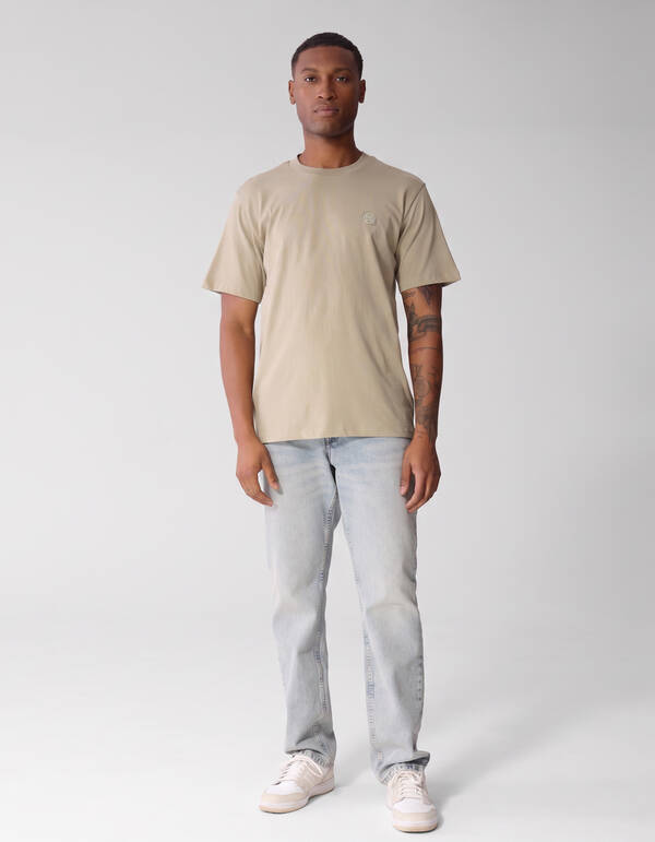 Einfarbiges T-Shirt Beige SHOEBY MEN