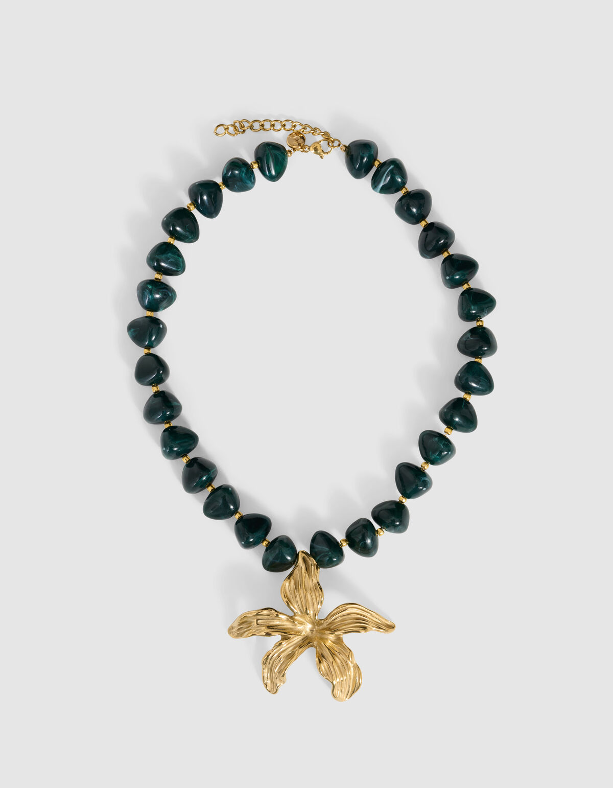 Blumen-Halskette Dunkelgr&uuml;n SHOEBY ACCESSOIRES
