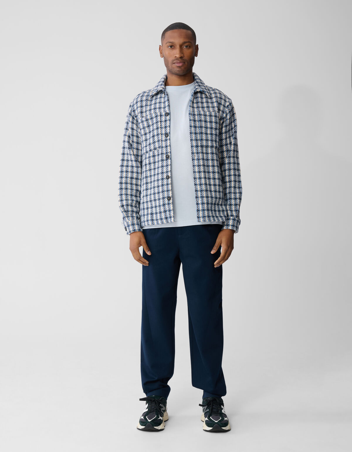 Faltenhose in regul&auml;rer Passform, dunkelblau SHOEBY MEN