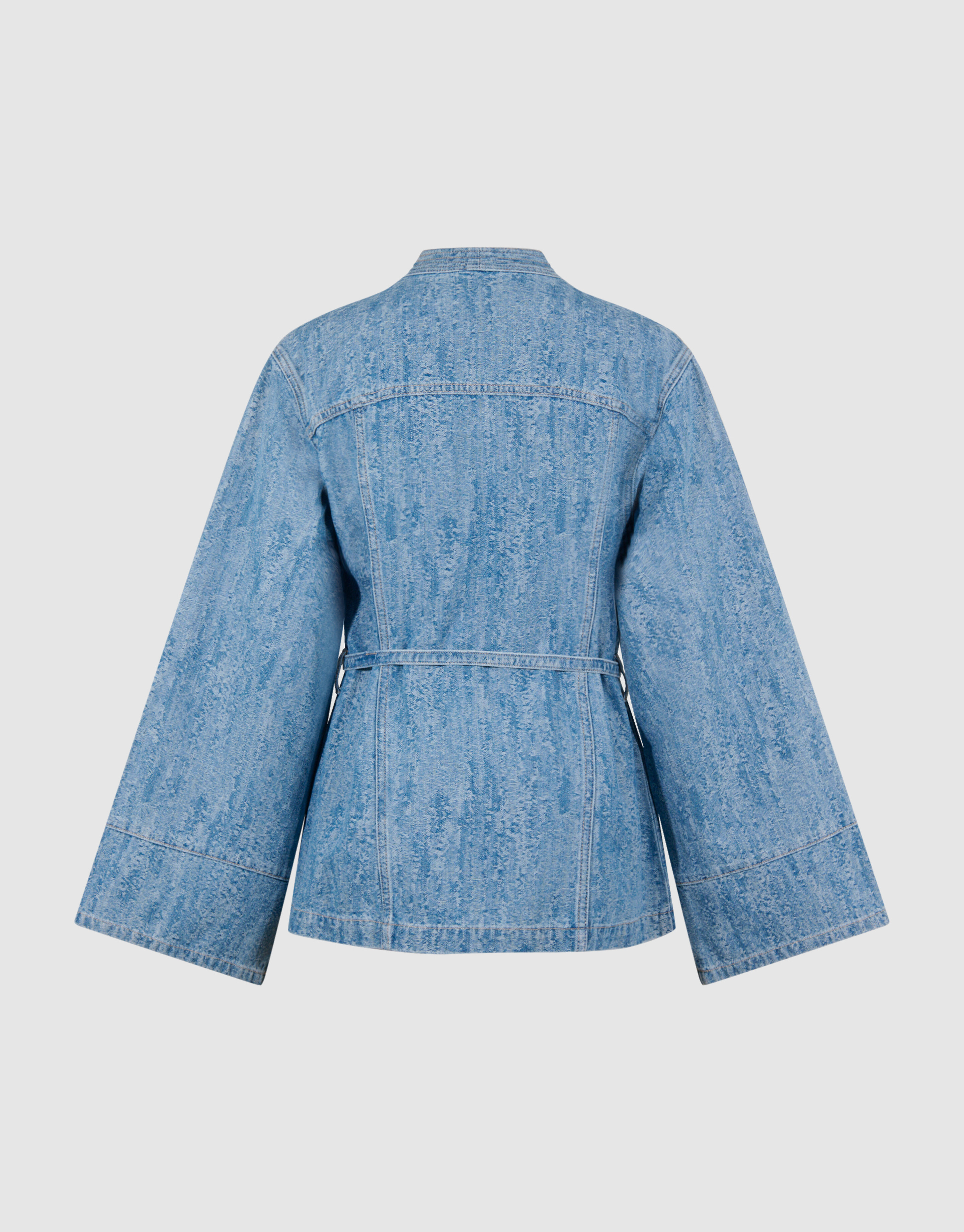 Jacquard Kimono Jacke Blau SHOEBY WOMEN