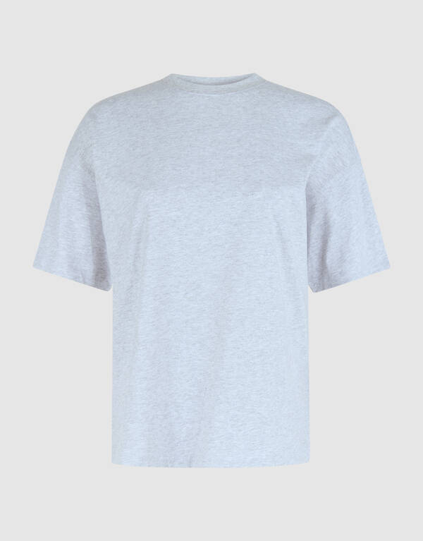 &Uuml;bergro&szlig;es Basic-T-Shirt Hellgrau SHOEBY WOMEN