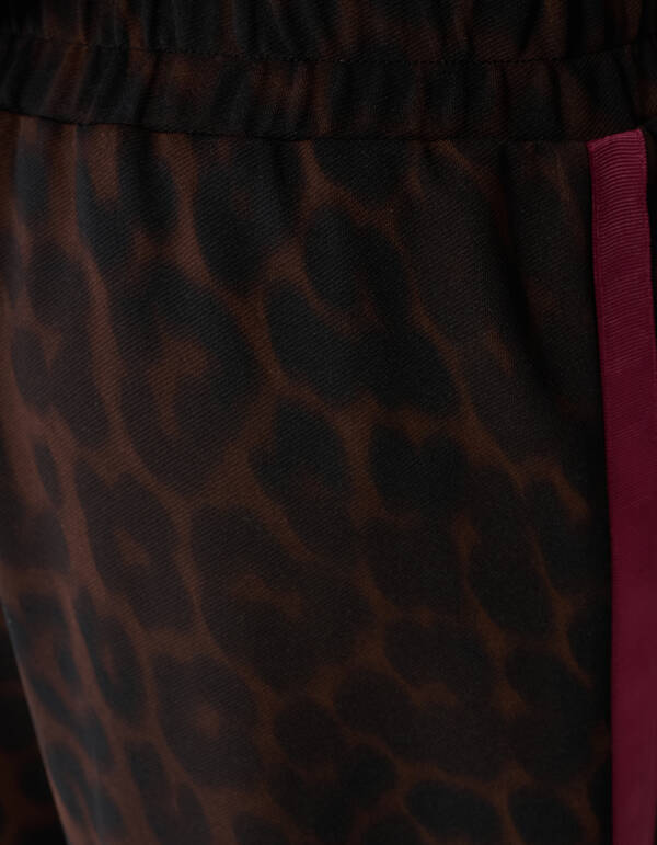 Hose mit Leopardenmuster und weitem Bein Dunkelbr SHOEBY GIRLS