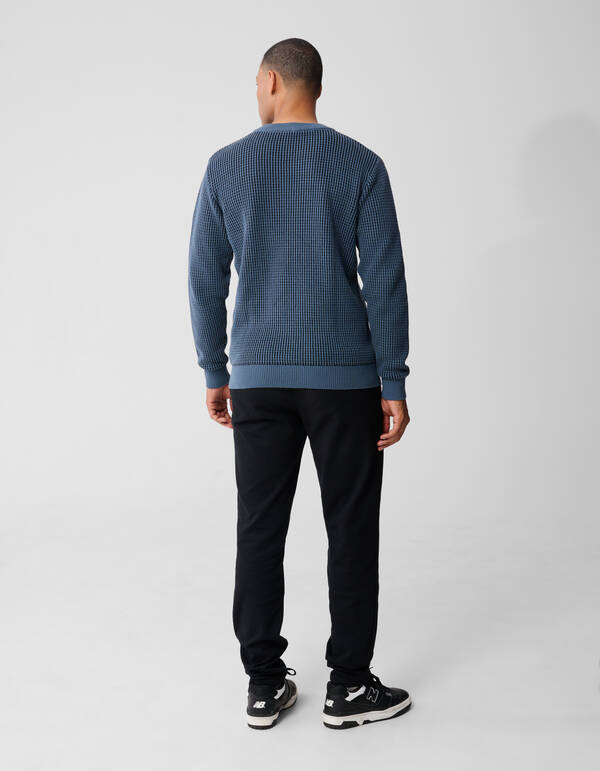 Geflochtener Strickpullover Blau SHOEBY MEN