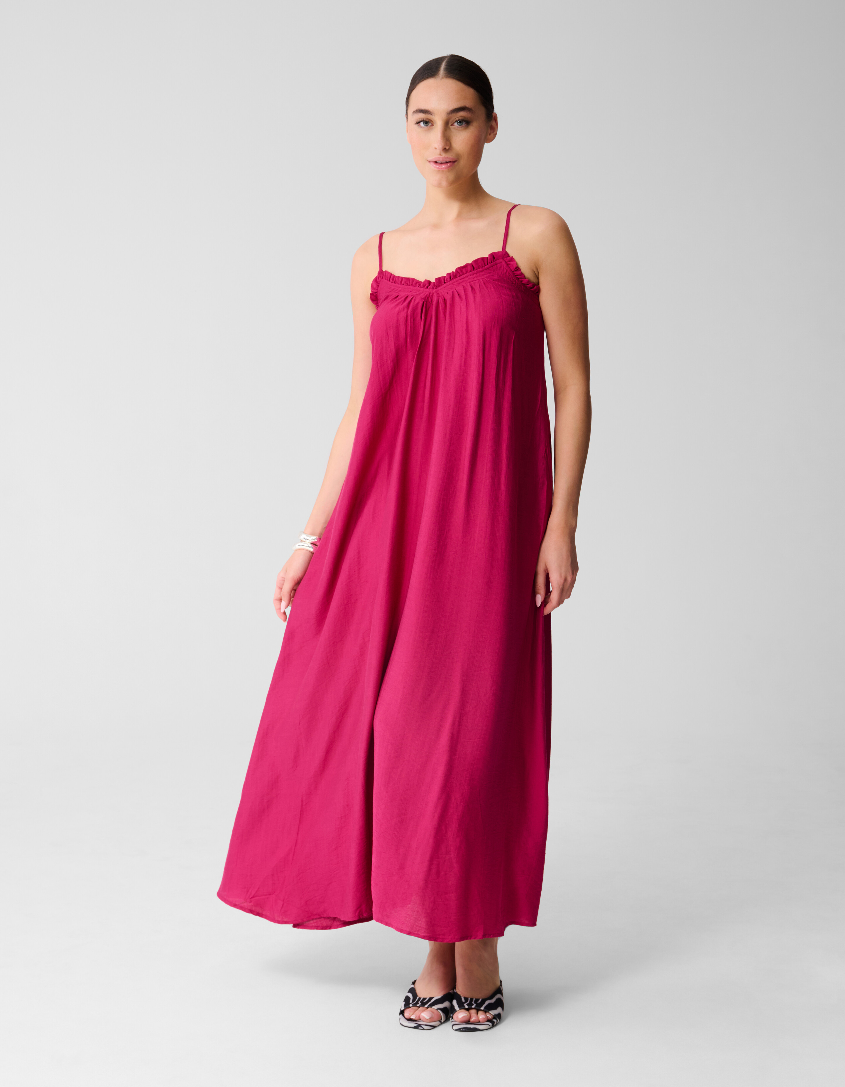 Rüschen-Maxikleid Rosa SHOEBY WOMEN