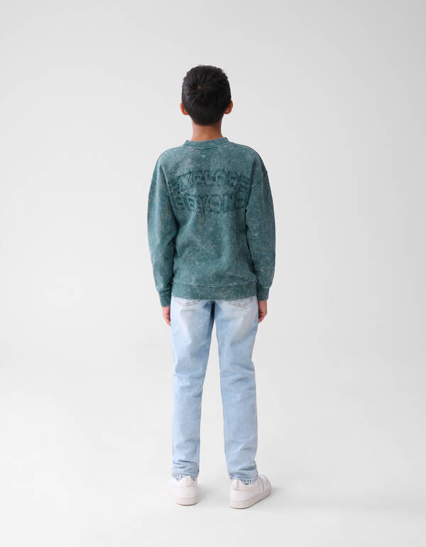 Washed Artwork Pullover Dunkelblau SHOEBY BOYS