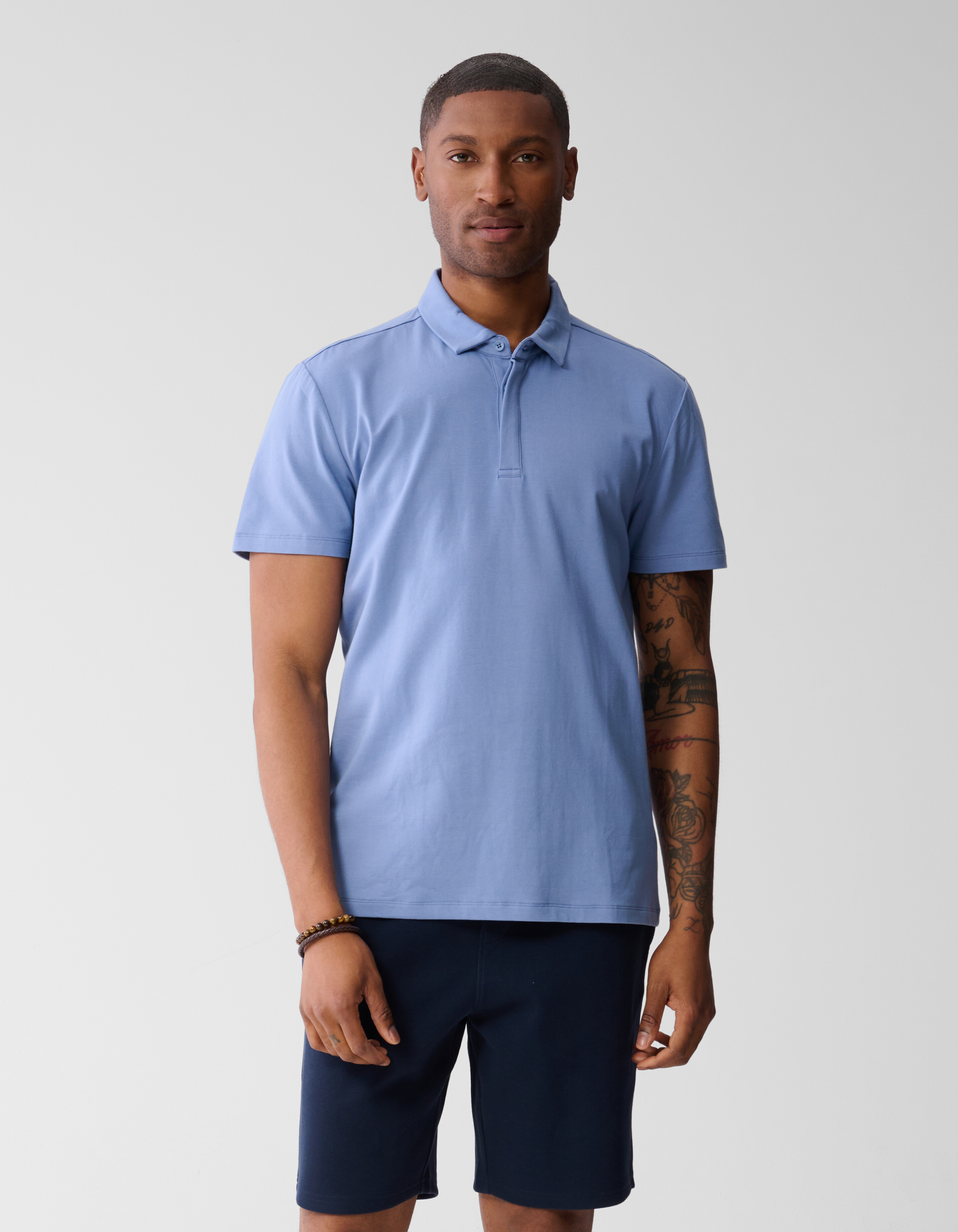 Jersey-Polo in Hellblau SHOEBY MEN