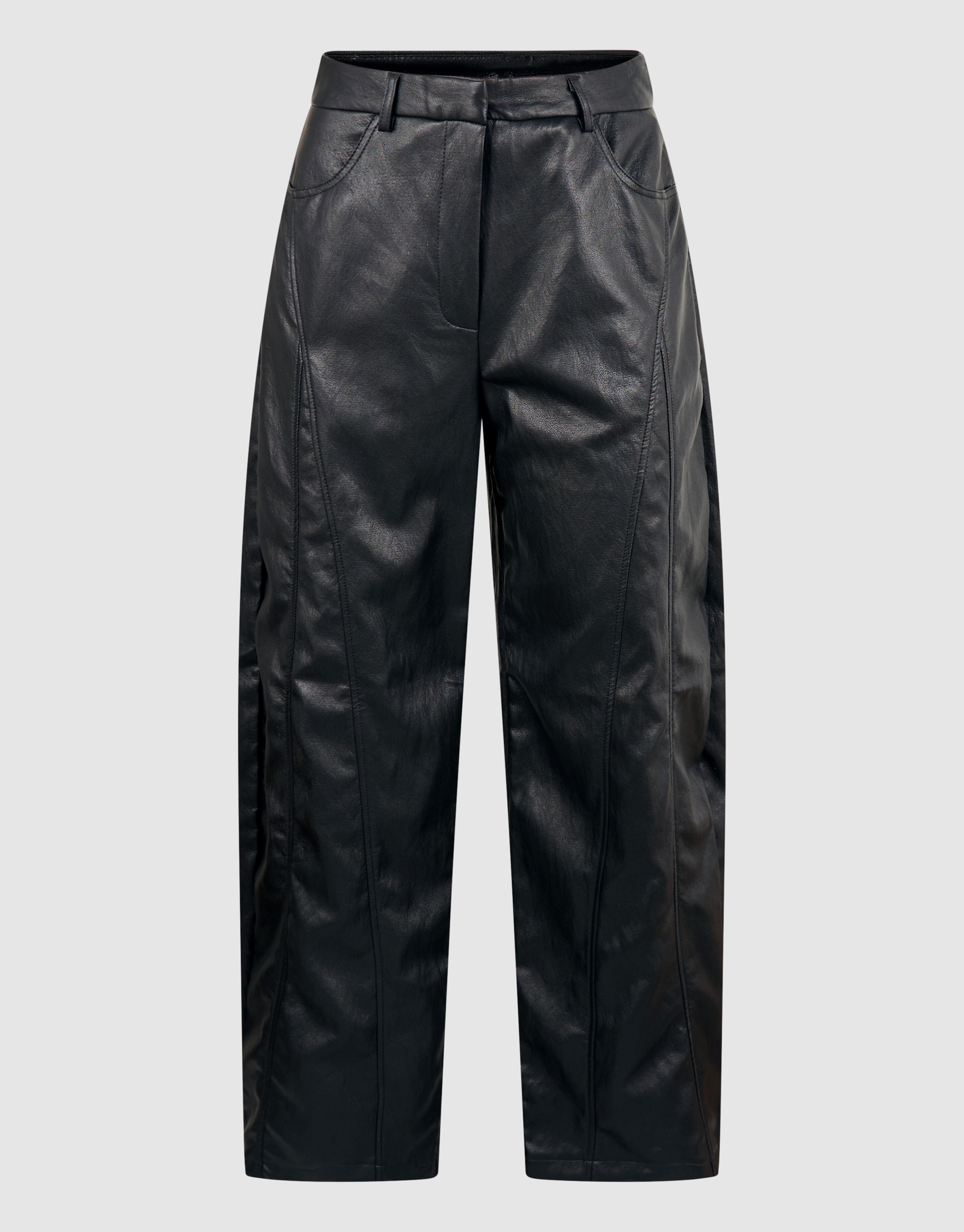 Vegane Leder Barrel Fit Hose Schwarz SHOEBY WOMEN
