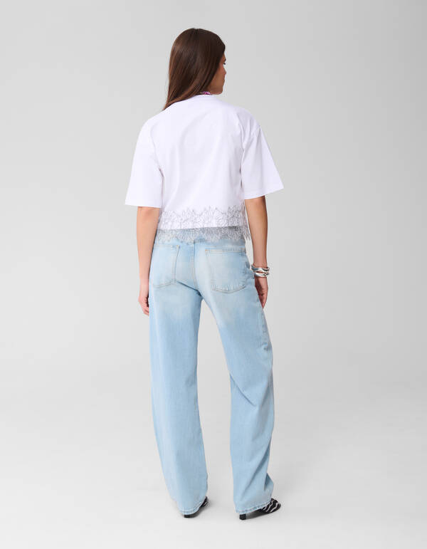 Spitzen-T-Shirt Wei&szlig; SHOEBY WOMEN