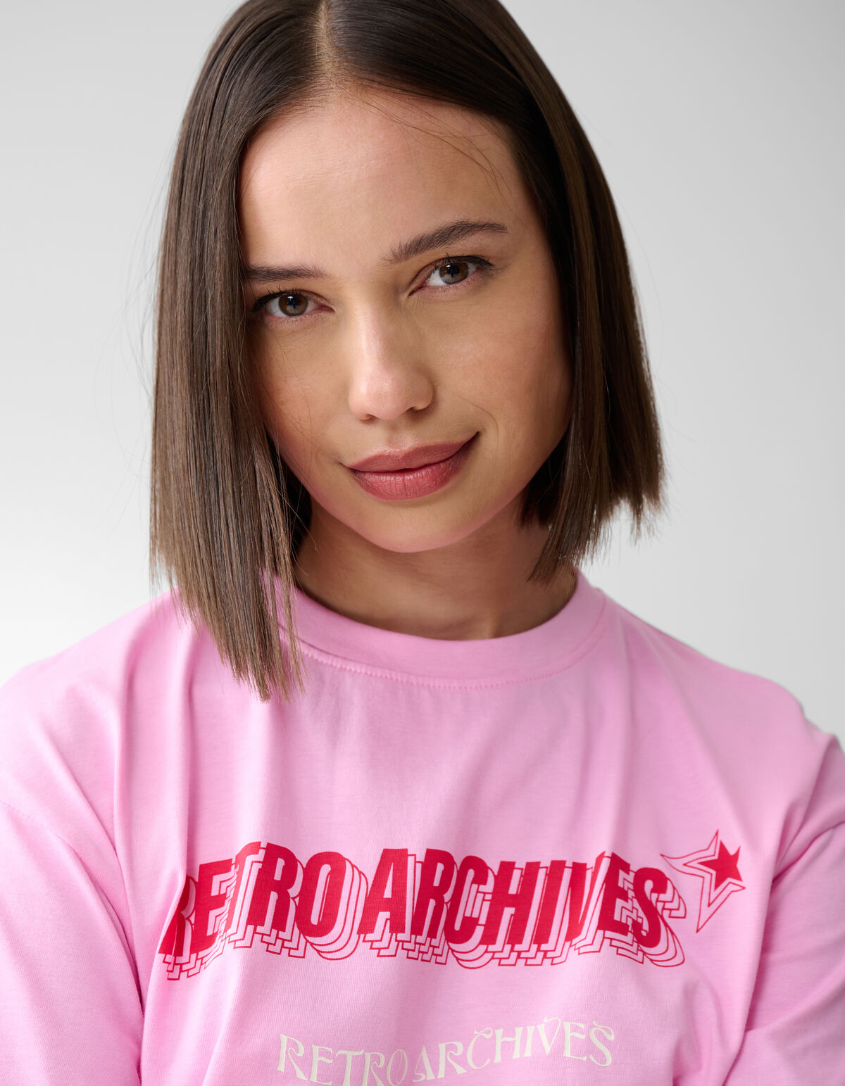 Retro-T-Shirt Rosa SHOEBY WOMEN