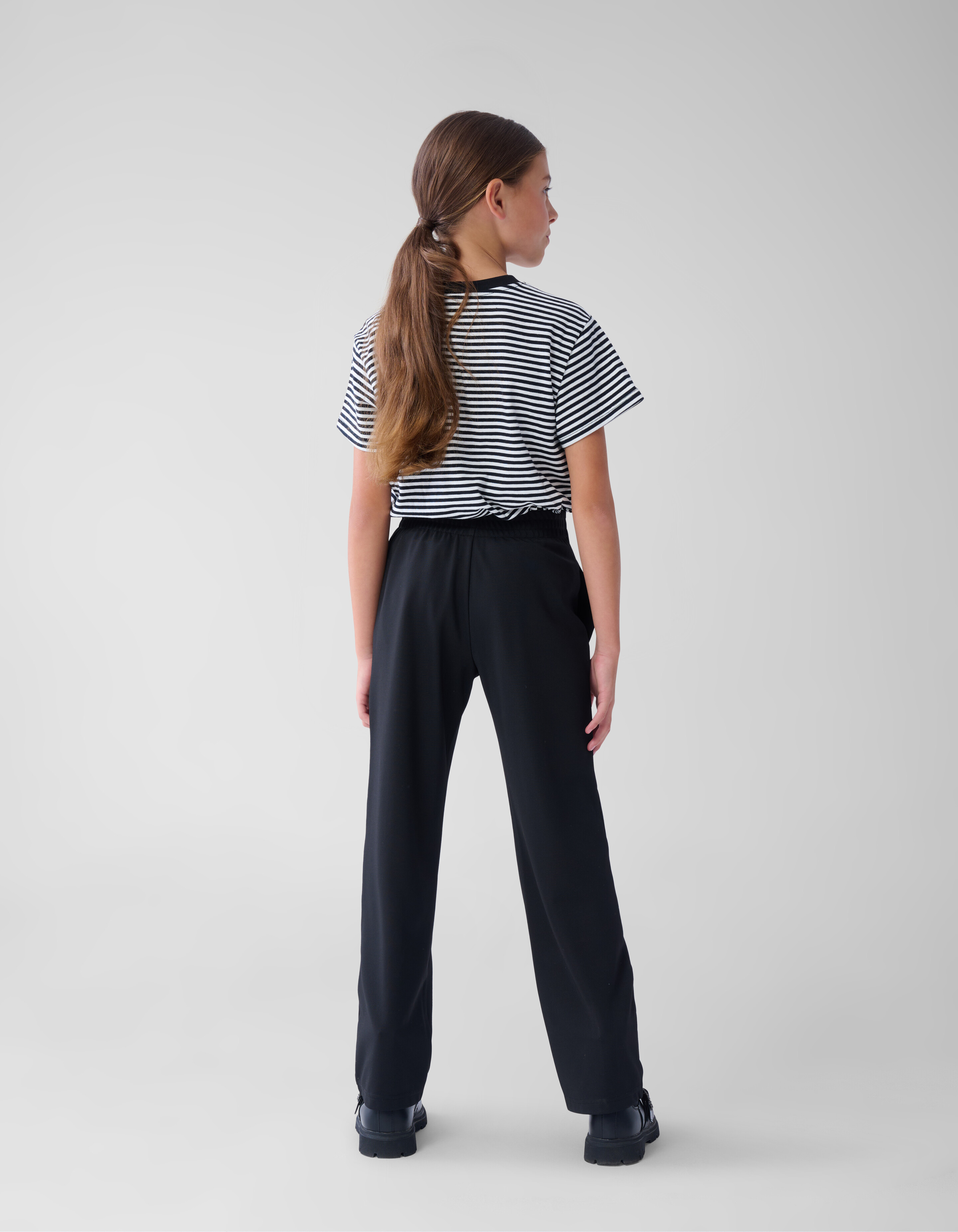 Basic Wide Leg Hose Schwarz SHOEBY GIRLS