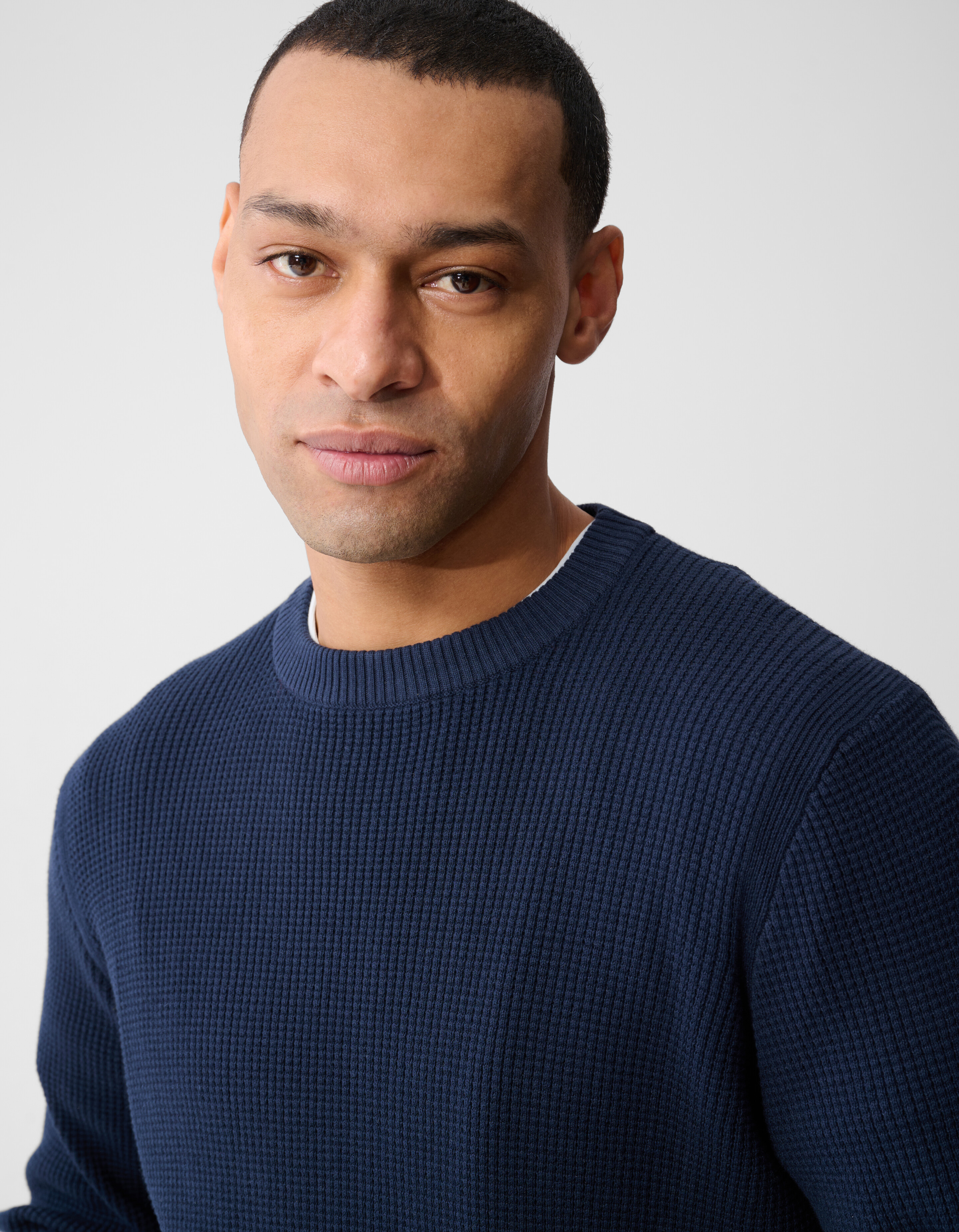 Strickpullover Waffel Dunkelblau SHOEBY MEN