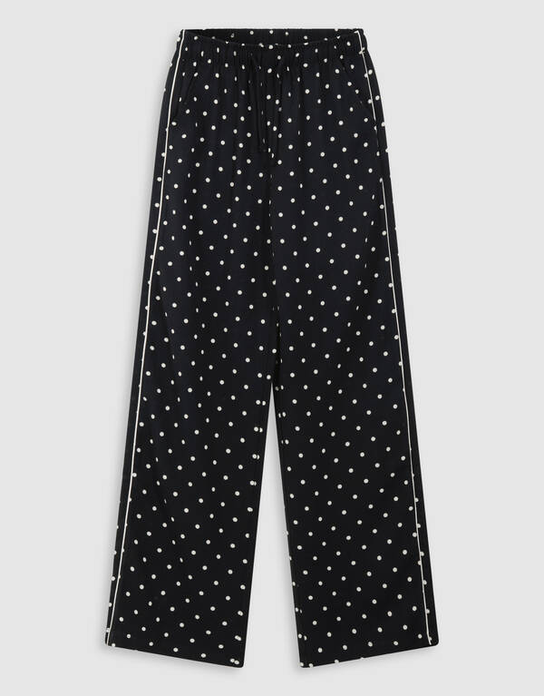 Schwarze Hose mit Polka-Dots und weitem Bein SHOEBY GIRLS