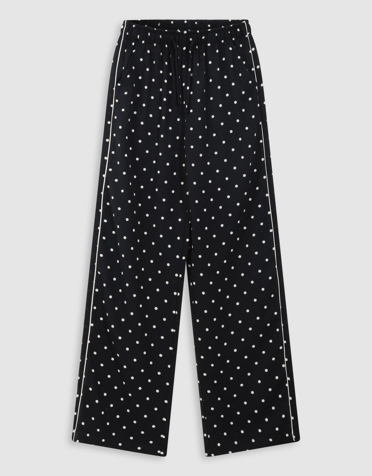 Schwarze Hose mit Polka-Dots und weitem Bein SHOEBY GIRLS