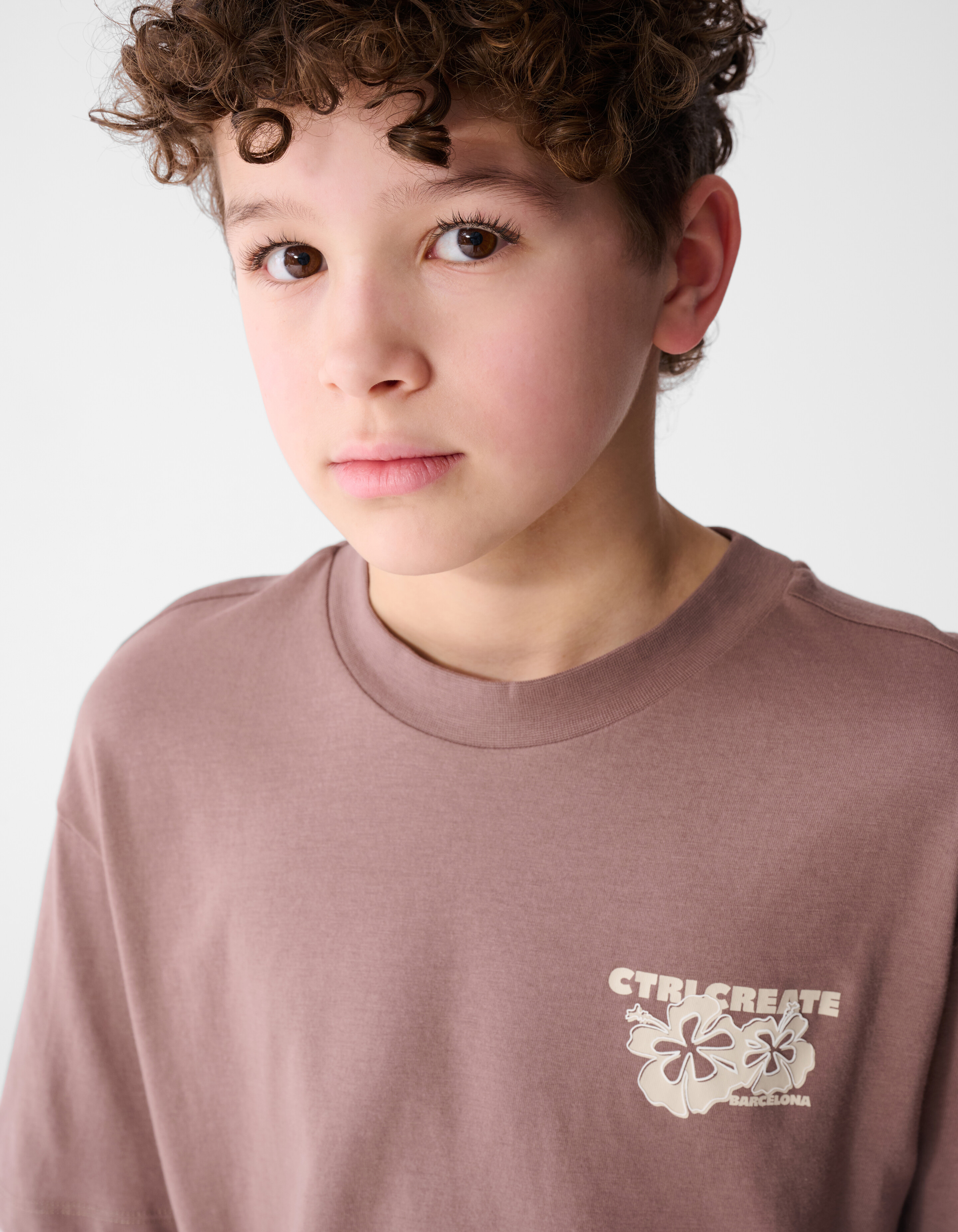 Create Artwork T-Shirt Taupe SHOEBY BOYS