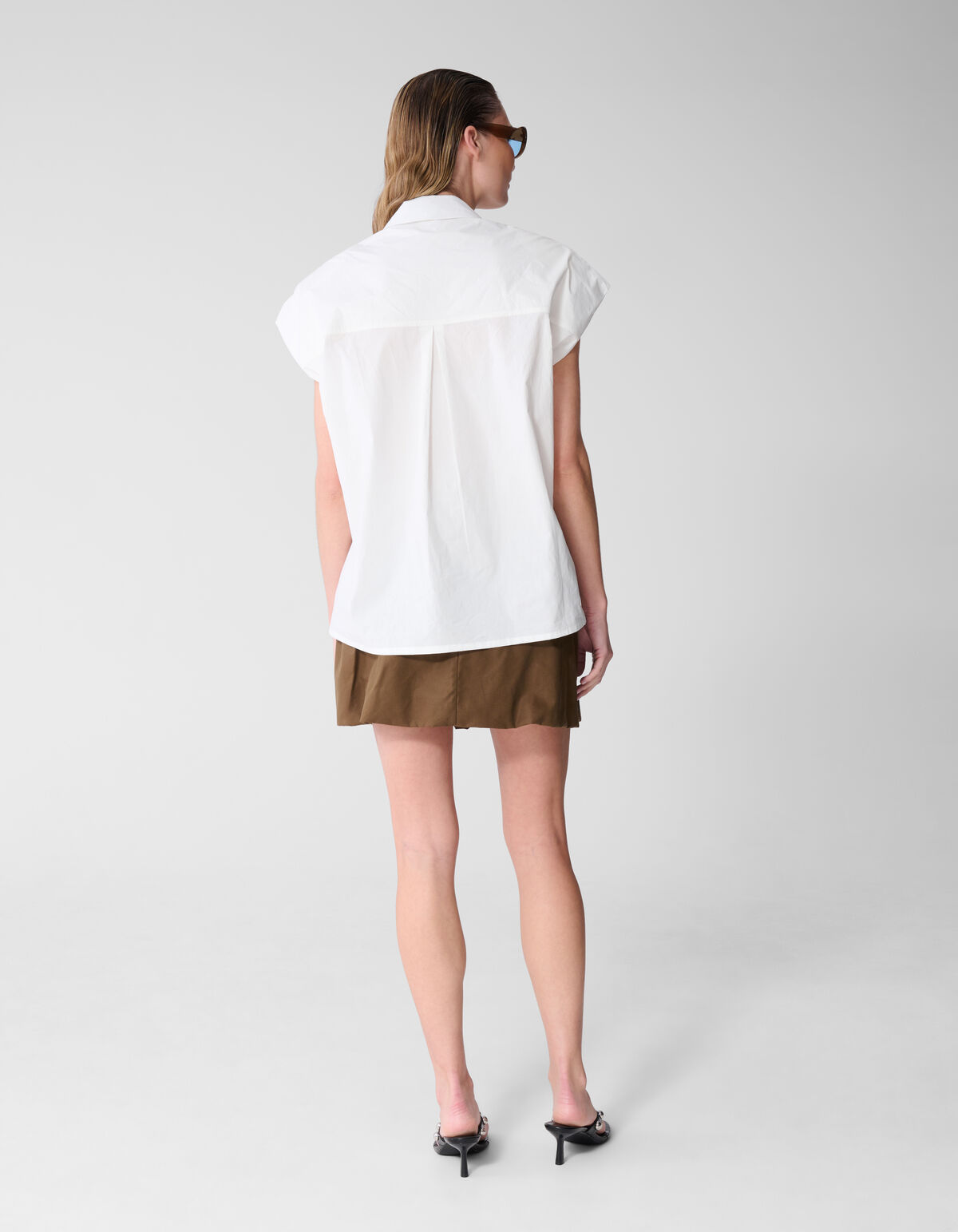 Strass-Popeline-Bluse Wei&szlig; SHOEBY WOMEN