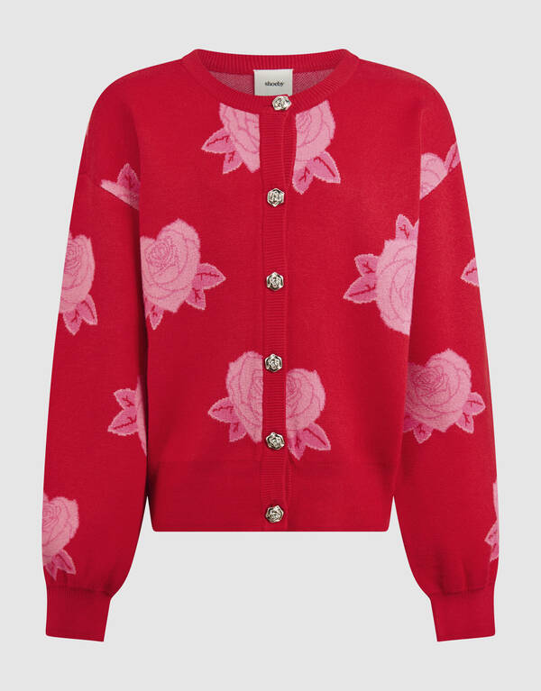 Rose Strickweste Rot SHOEBY GIRLS
