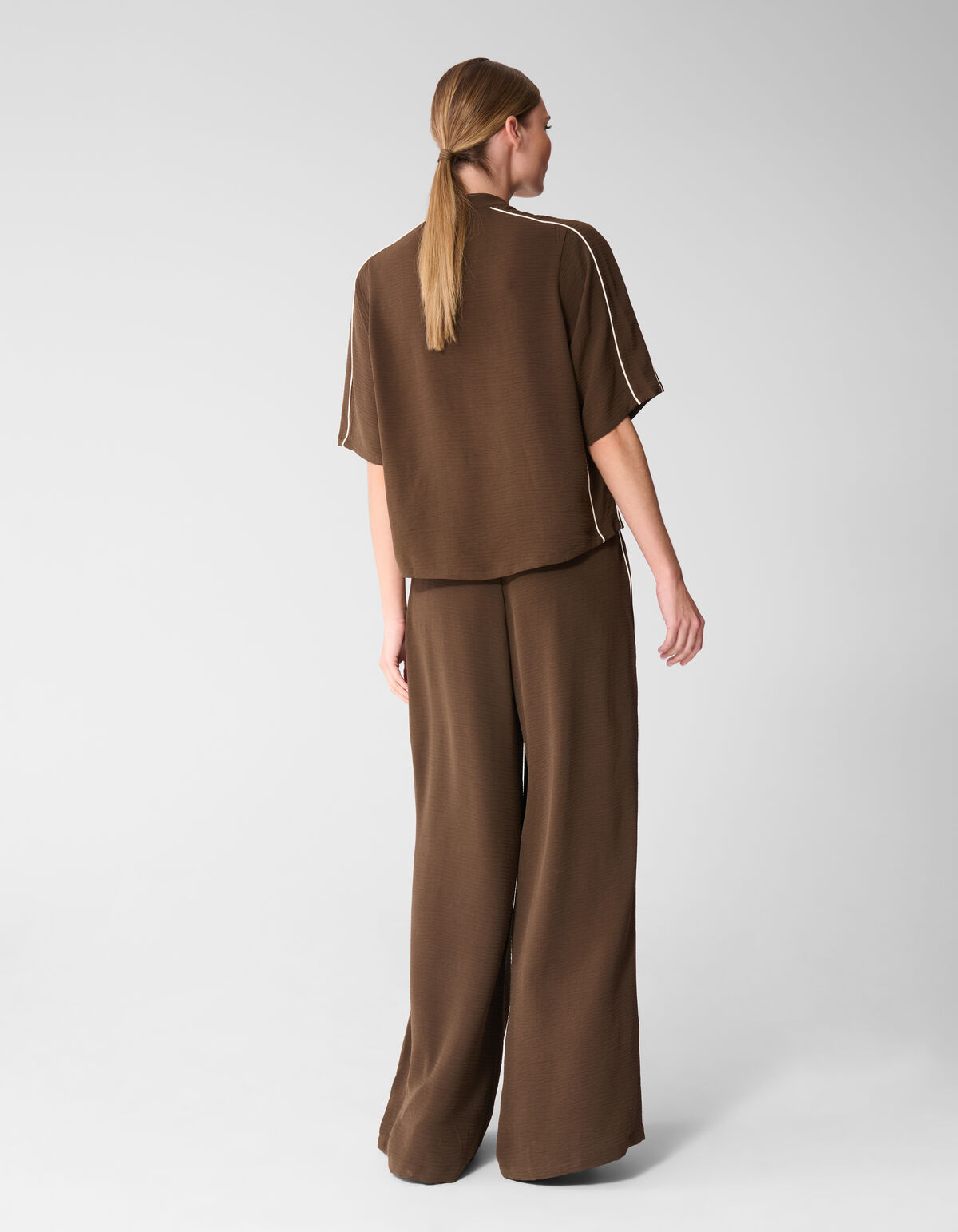 Twist Wide Leg Fit Hose Braun SHOEBY WOMEN