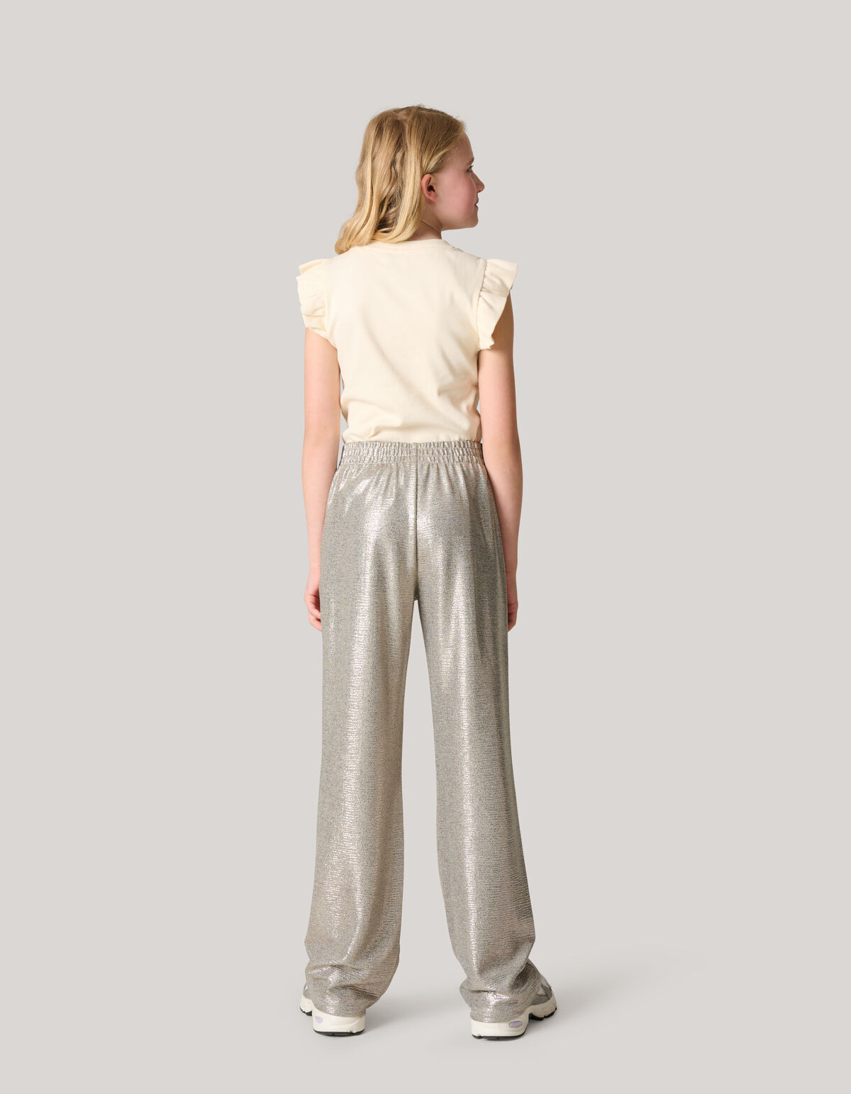 Metallische Hose mit weitem Bein Silber SHOEBY GIRLS