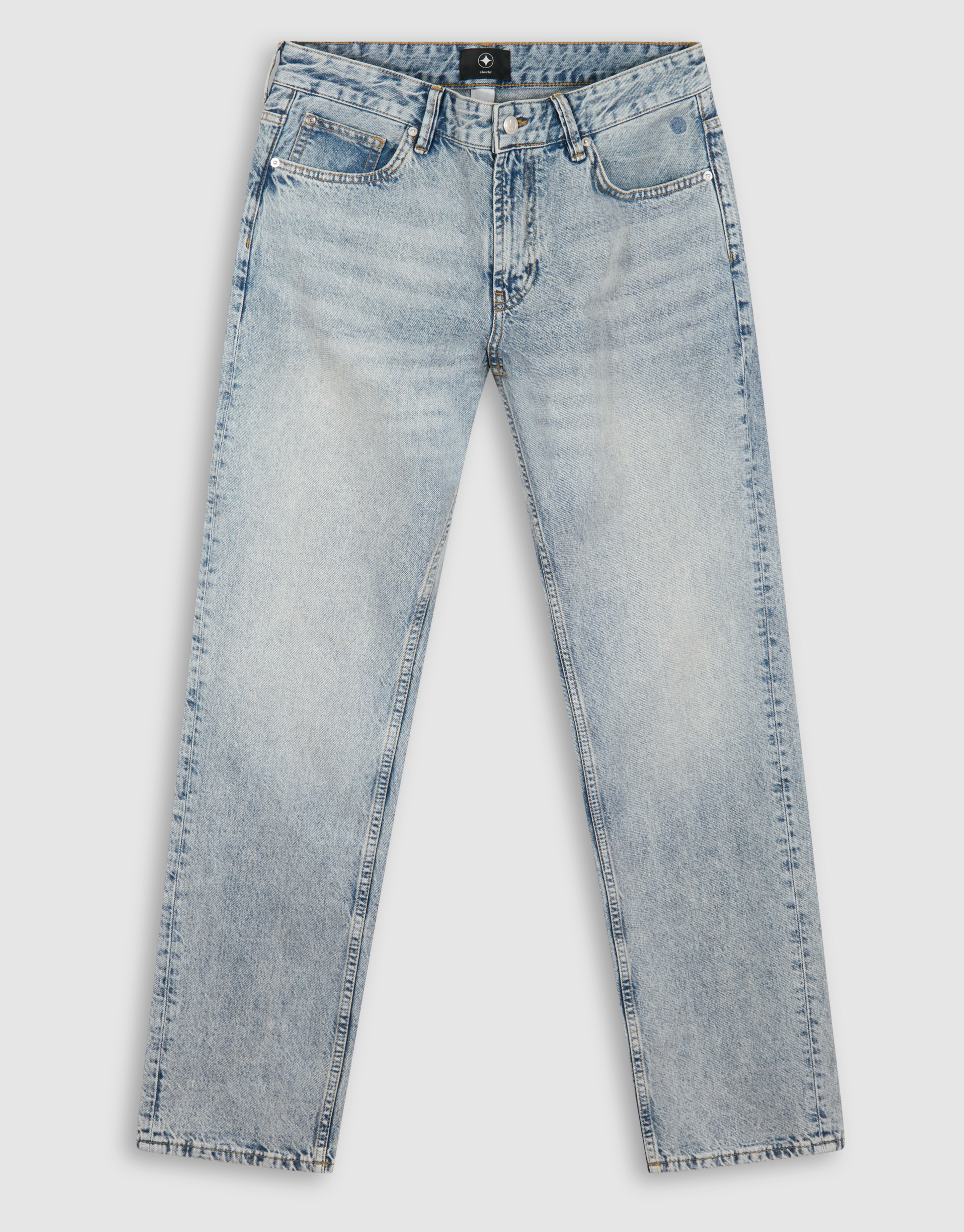 Modern Straight Fit Jeans Mediumstone L32 SHOEBY MEN