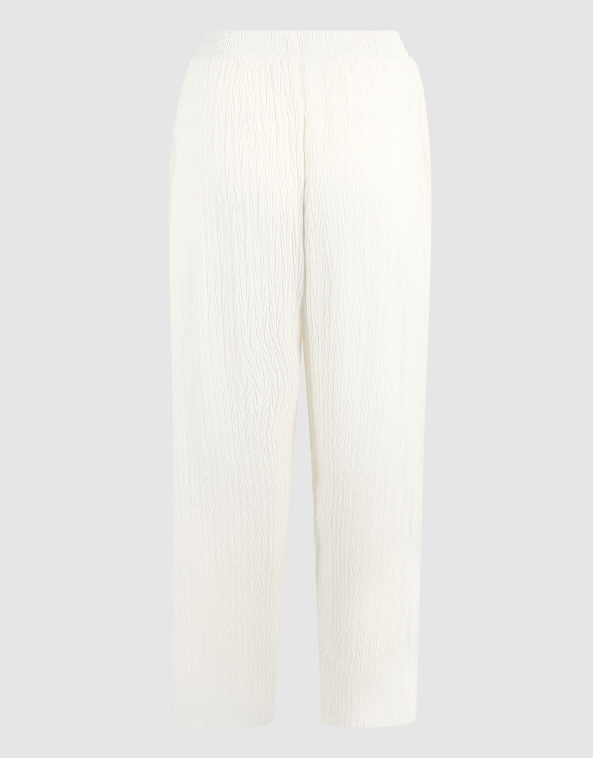 Crinkle Hose mit weitem Bein Off White SHOEBY WOMEN