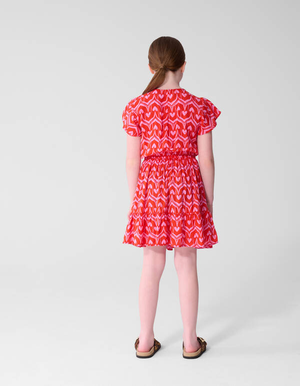Herzprint Mini Kleid Rosa SHOEBY GIRLS