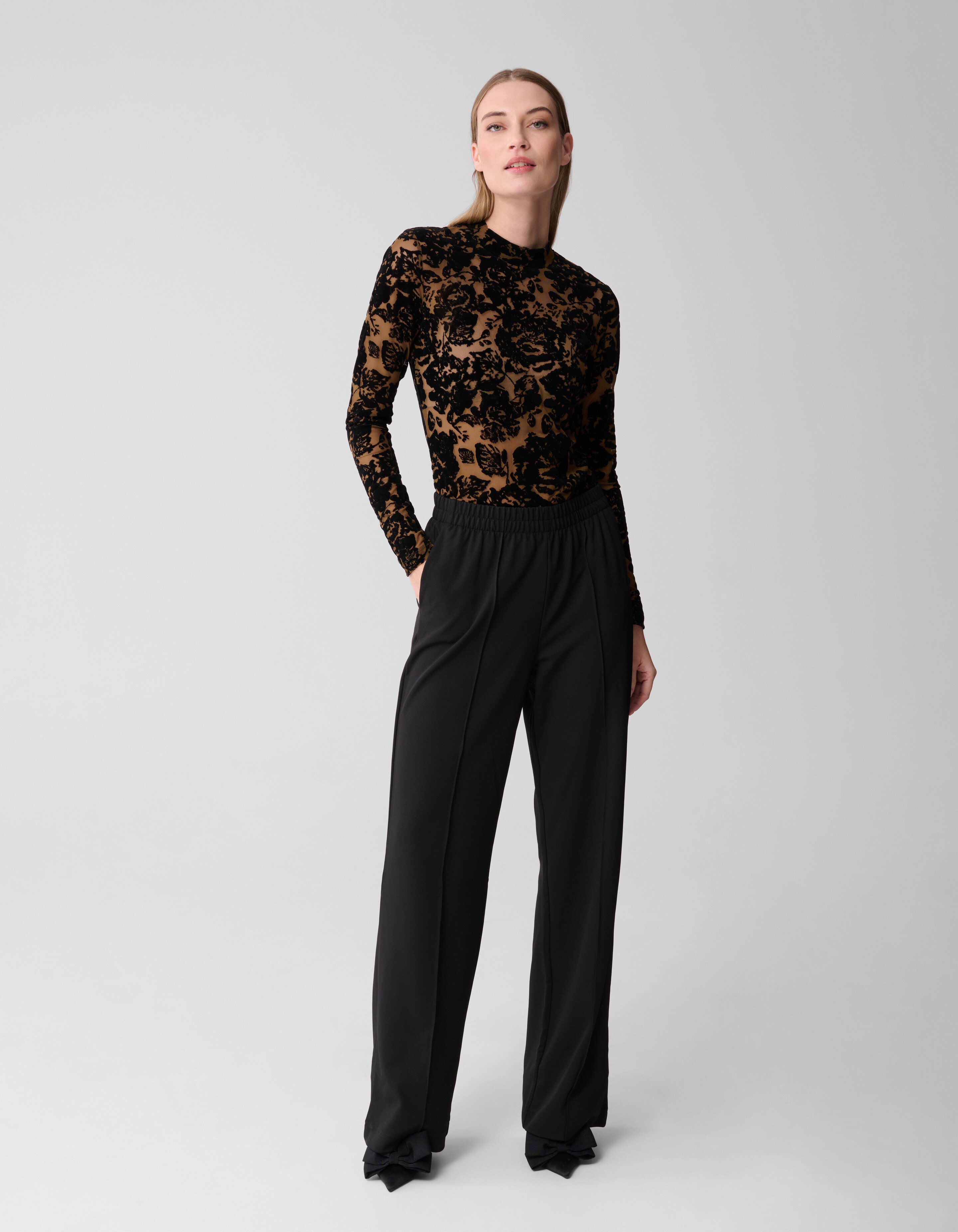 Basic-Hose mit weitem Bein Schwarz SHOEBY WOMEN