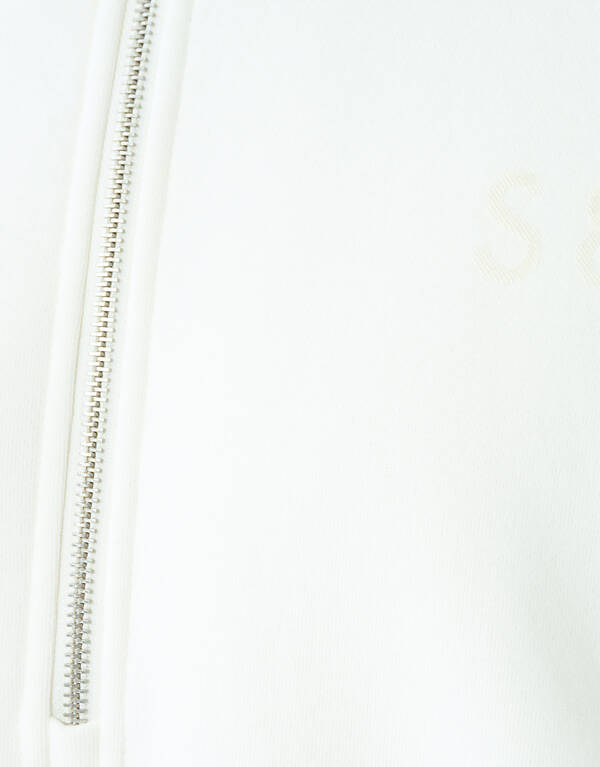 Pullover mit halbem Rei&szlig;verschluss in Off White SHOEBY MEN