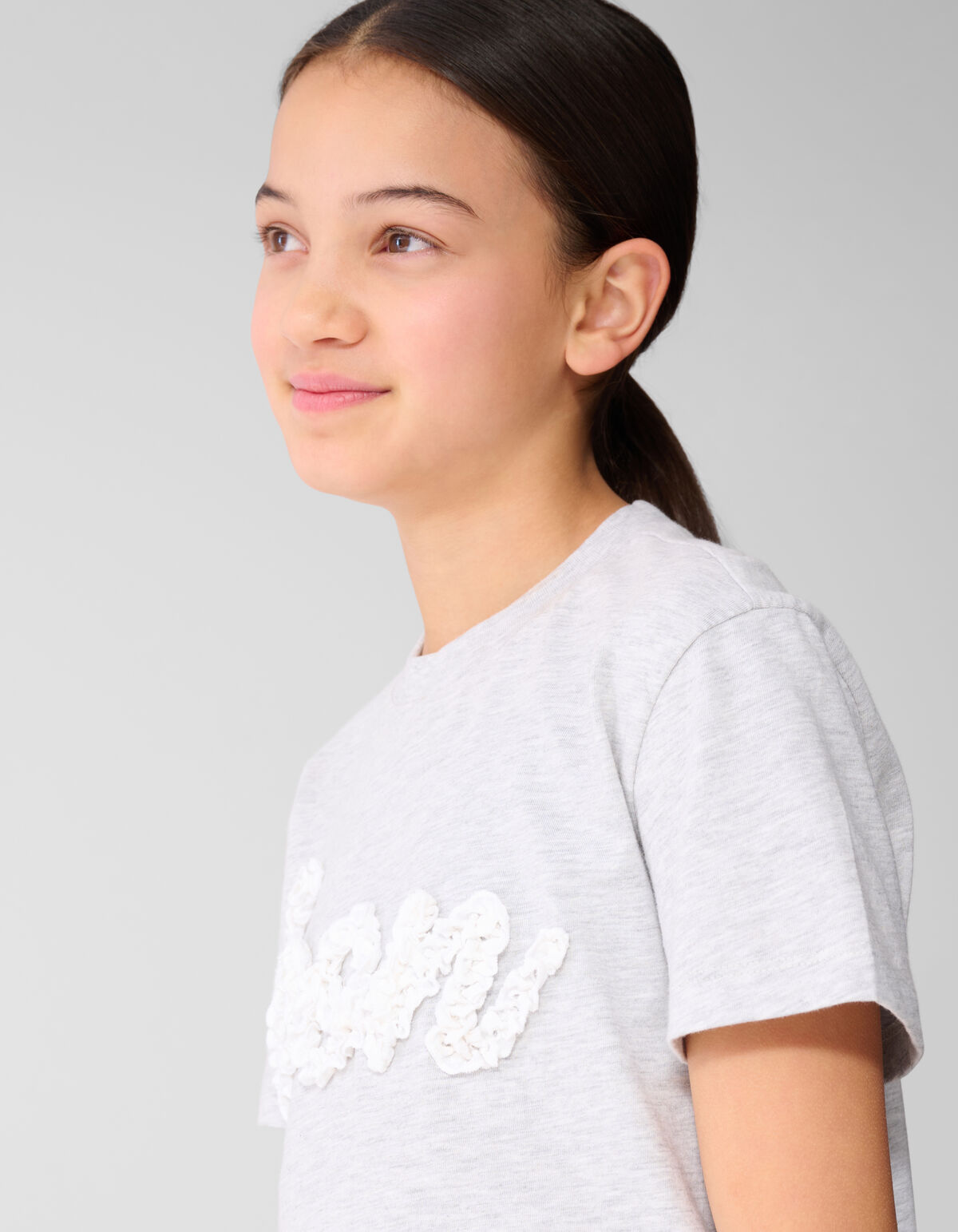 Icon Ruffle T-Shirt Hellgrau SHOEBY GIRLS