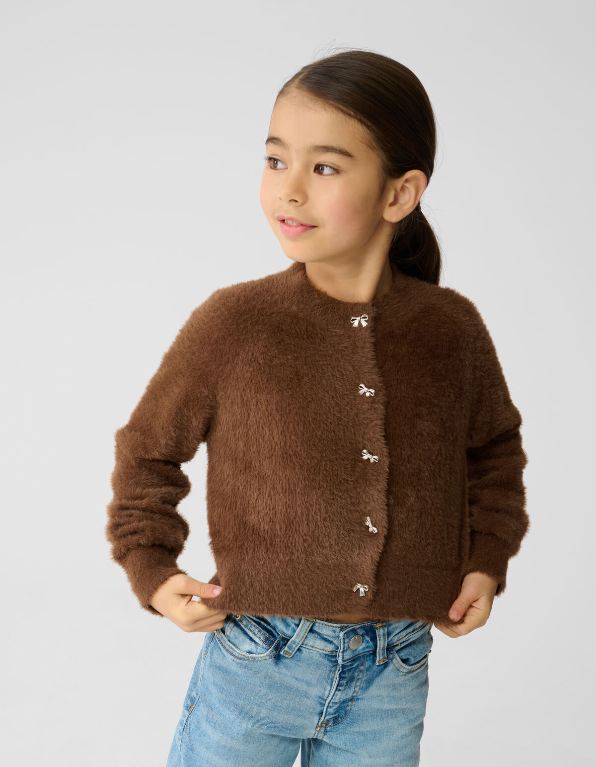 Braune Weste mit Schleife SHOEBY GIRLS