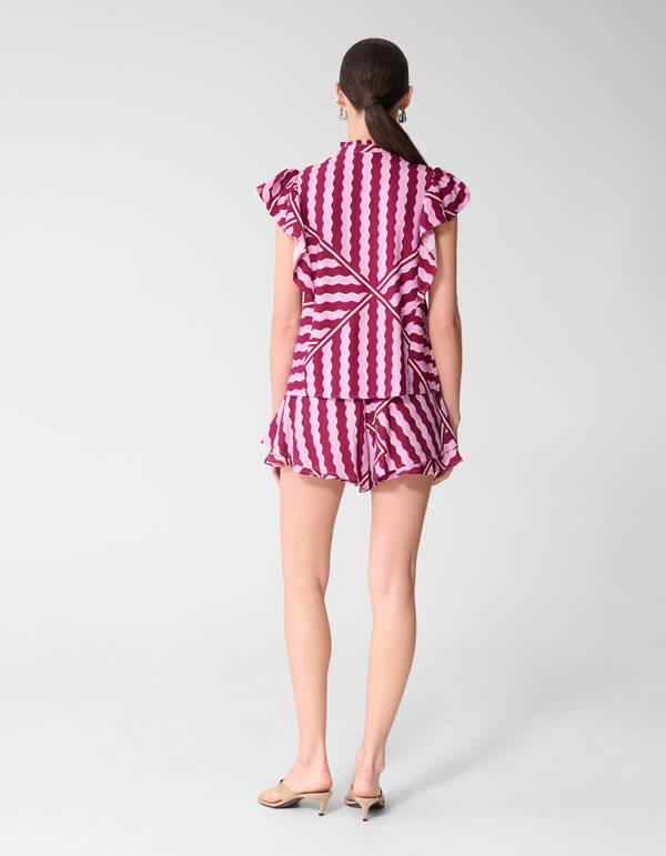 Top mit Wellenmuster in Rosa/Lila SHOEBY WOMEN