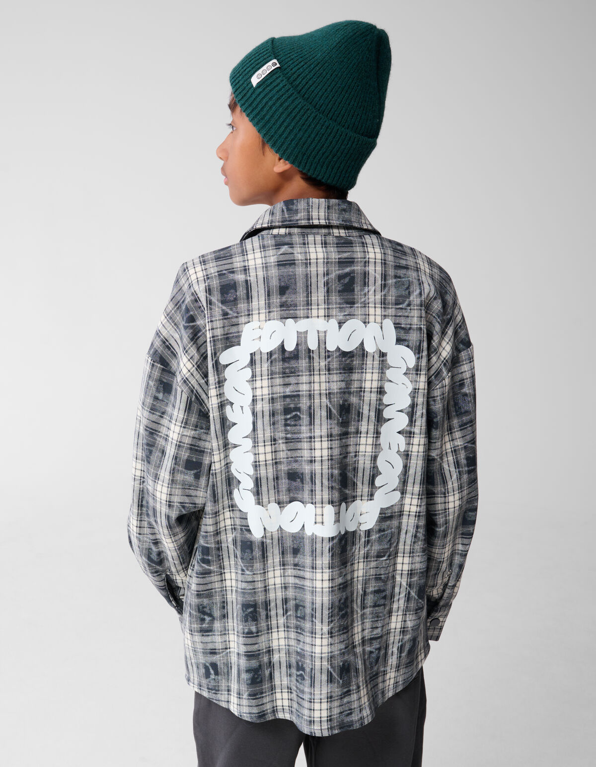 Zerst&ouml;rtes Ruiten Overshirt Grau SHOEBY BOYS