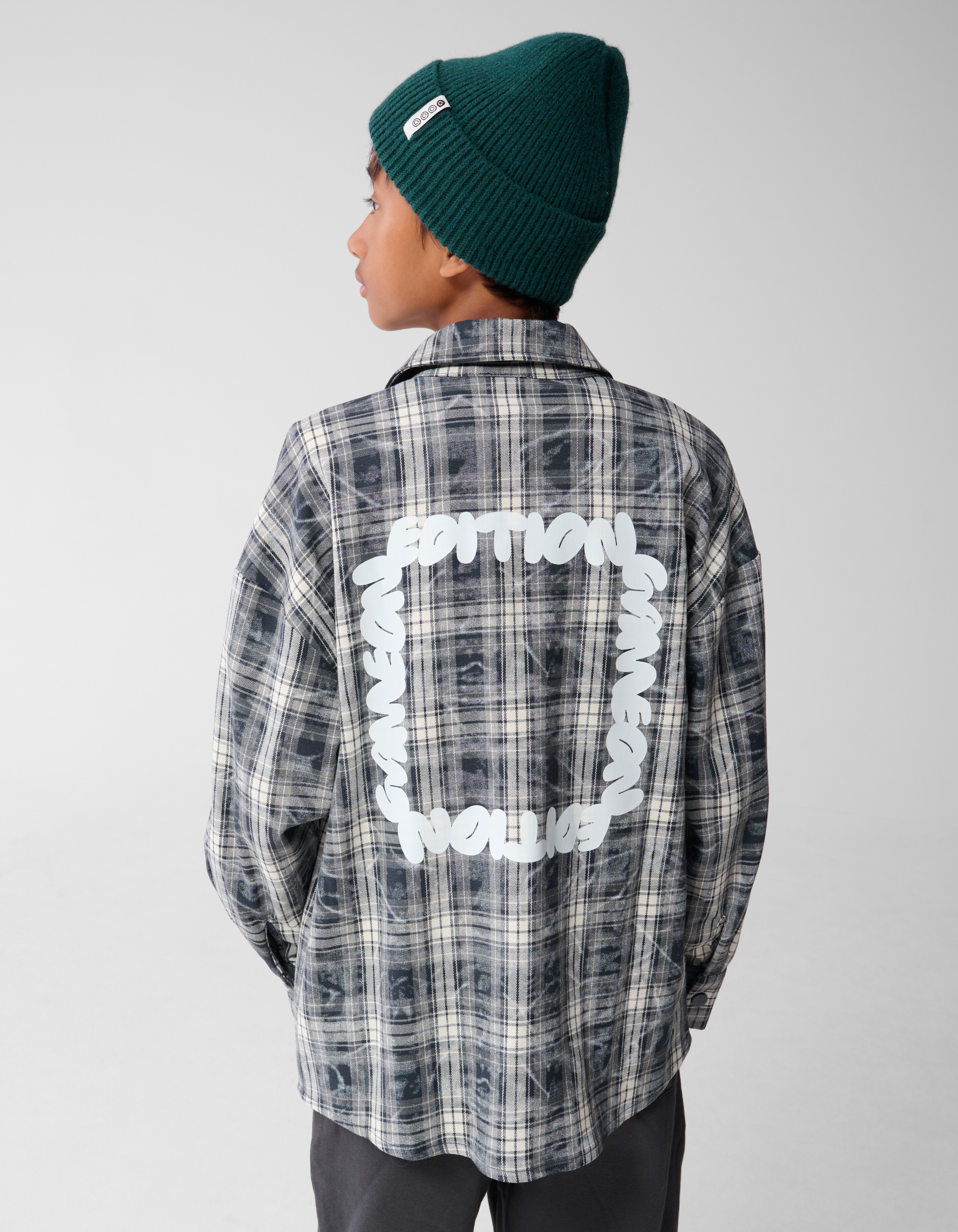 Zerst&ouml;rtes Ruiten Overshirt Grau SHOEBY BOYS