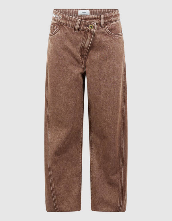 Asymmetrische Barrel-Fit-Jeans, Braun SHOEBY GIRLS
