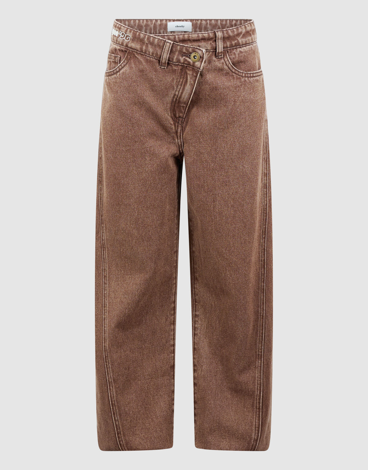 Asymmetrische Barrel-Fit-Jeans, Braun SHOEBY GIRLS