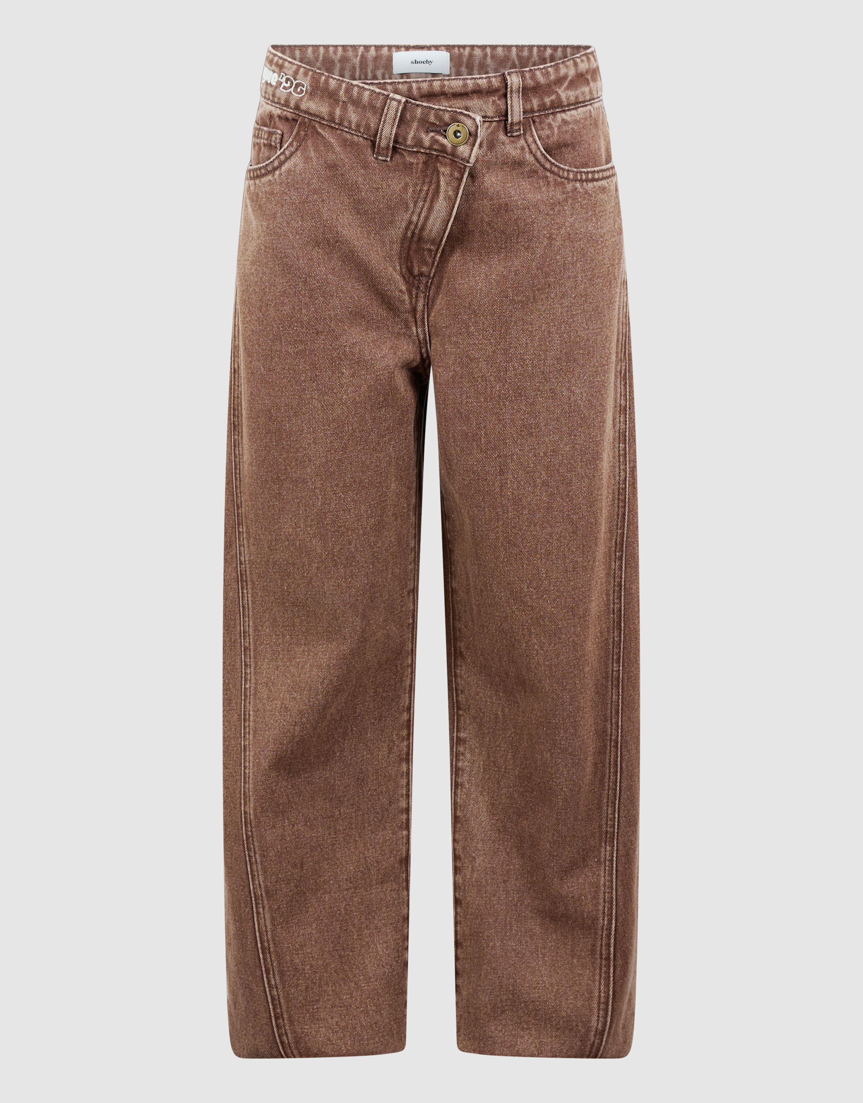 Asymmetrische Barrel-Fit-Jeans, Braun SHOEBY GIRLS