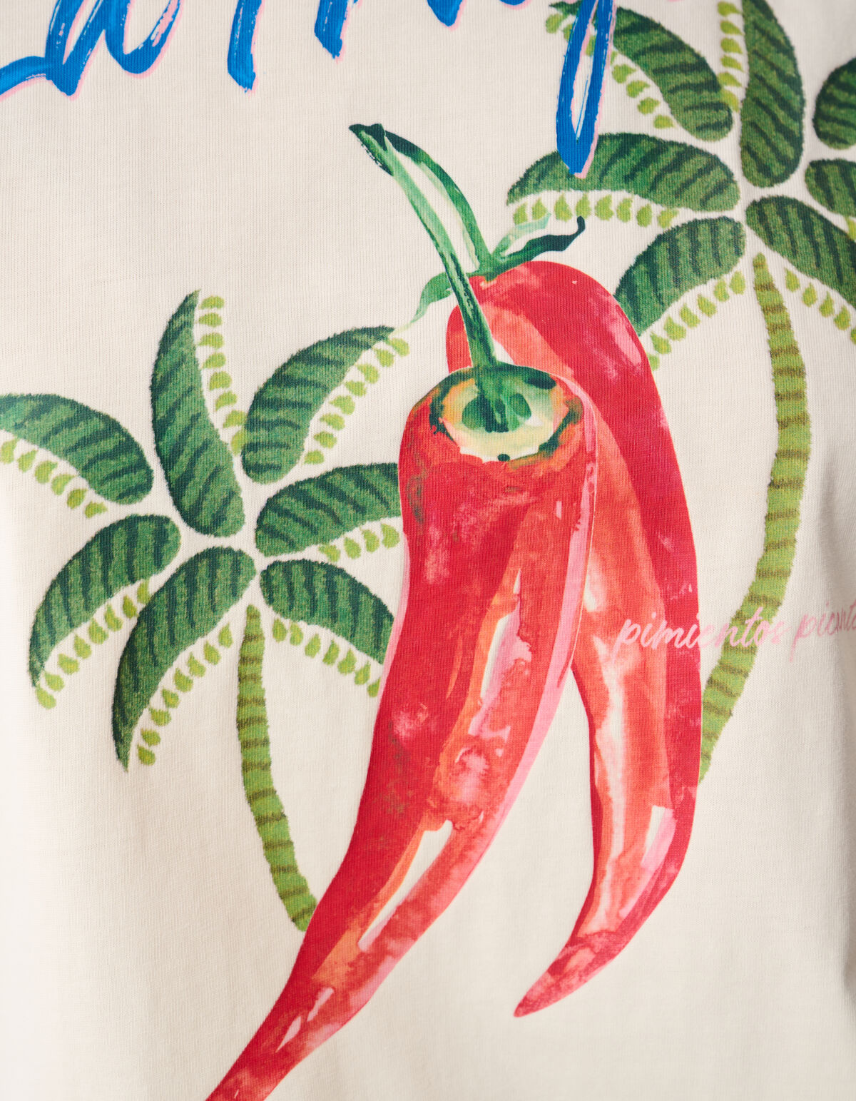 Übergroßes Peper Artwork T-shirt Off White SHOEBY WOMEN