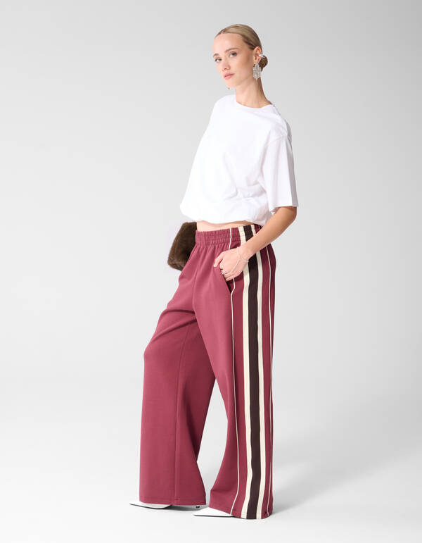 Sportliche Tape-Hose Dunkelrot SHOEBY WOMEN