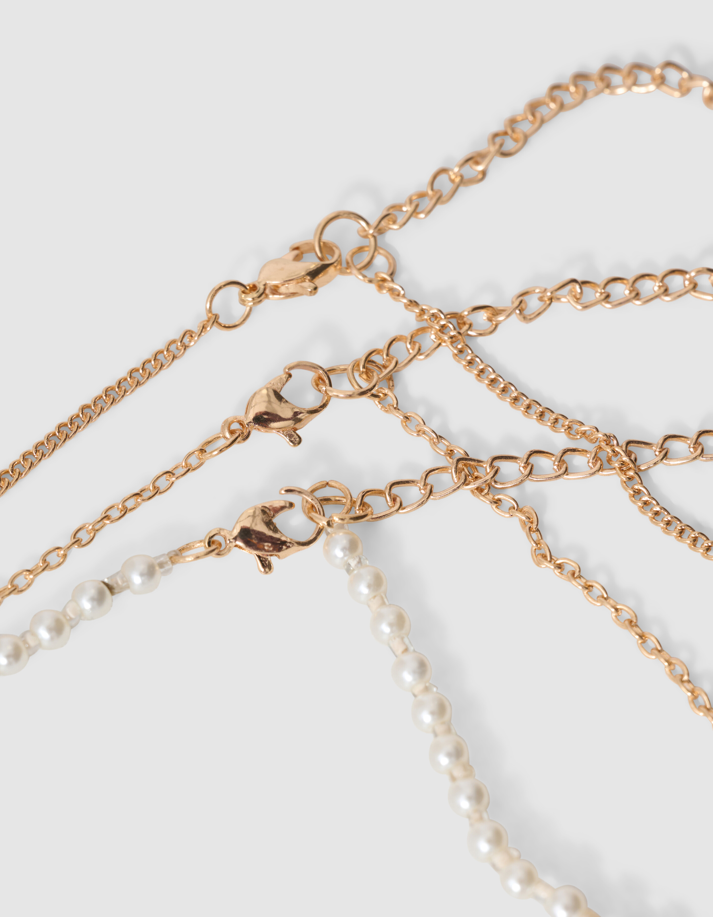 Triple Charm Halskette Gebrochenes Wei&szlig; SHOEBY ACCESSOIRES