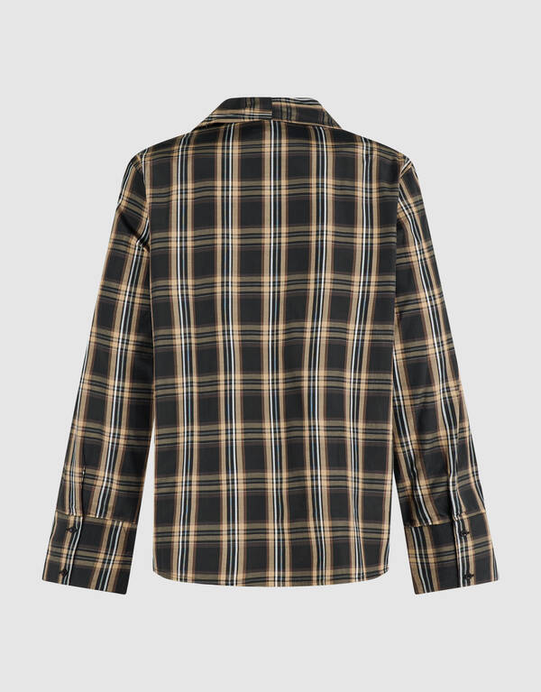 Bluse im Oversize-Schnitt mit Schal Braun SHOEBY WOMEN