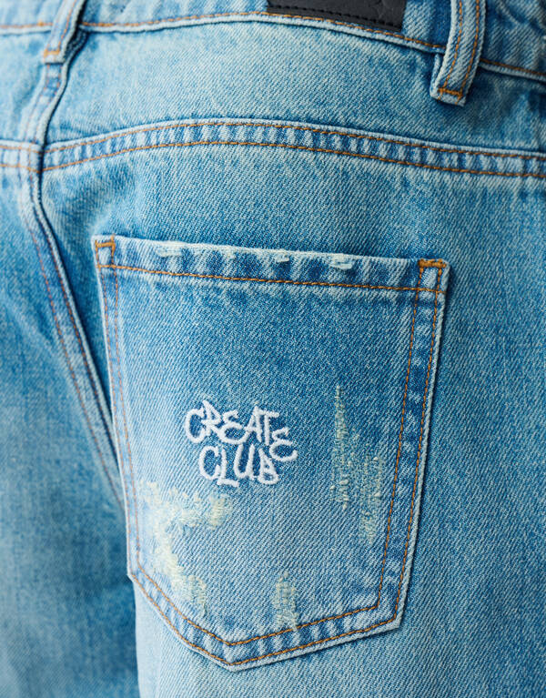 Text Relaxed Fit Jeans Mediumstone SHOEBY BOYS