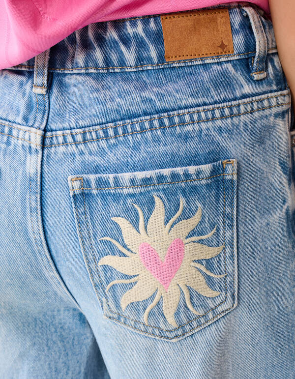 Barrel Wide Leg Jeans Blau SHOEBY GIRLS